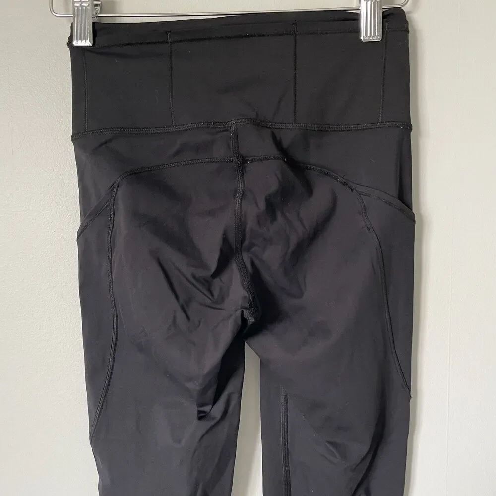 Lululemon Swift Speed High Rise Tight Leggings Black Athletic Activewear Size 2